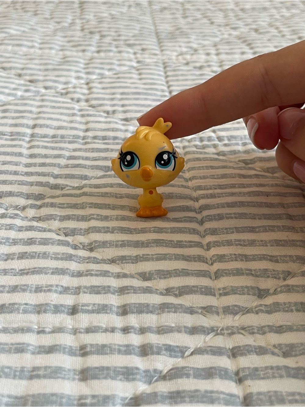 Littlest Pet Shop Yellow Chick with Big Blue Eyes